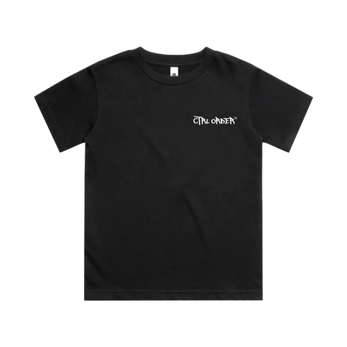 Black front flat lay