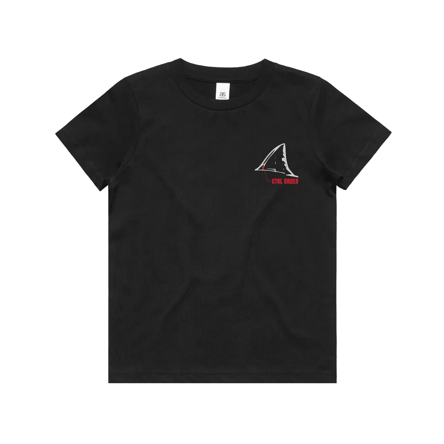Black front flat lay