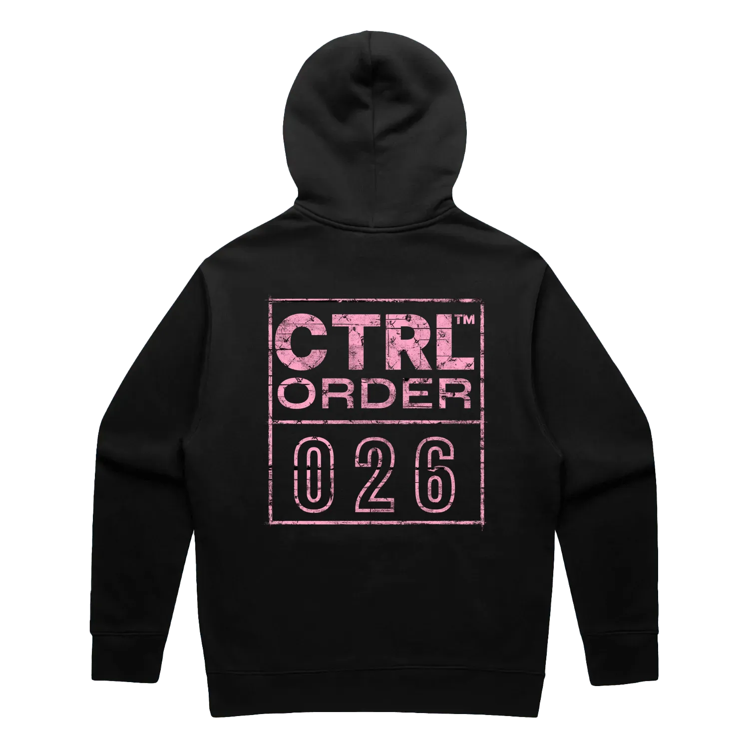 CTRL 026 Pink Edition hoodie back view – unisex youth hoodie printed in Australia