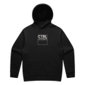 CTRL 026 Cream Edition Hoodie – flatlay front view, premium AS Colour heavyweight fleece, youth streetwear